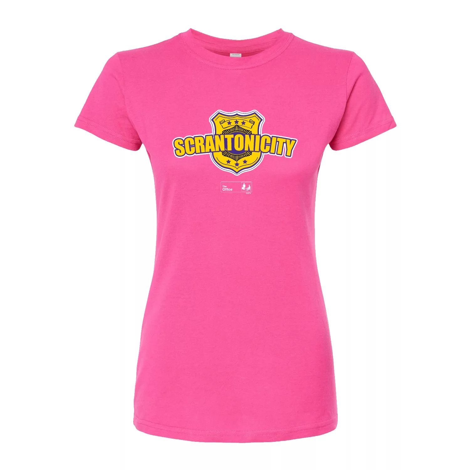 Облегающие футболки The Office Scrantonicity для юниоров Licensed Character, розовый