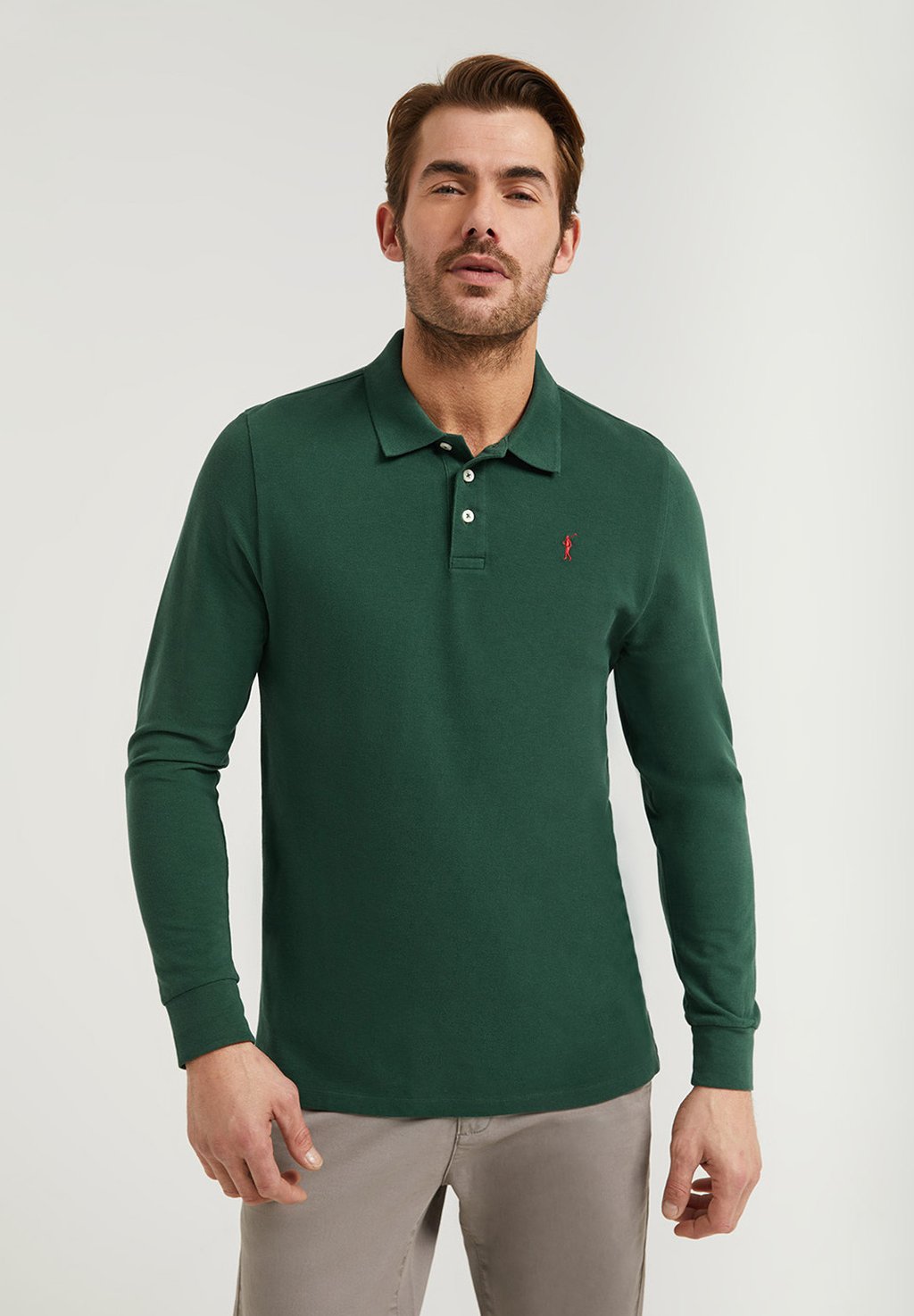 

Рубашка-поло LONG SLEEVE REGULAR FIT Polo Club, цвет bottle green