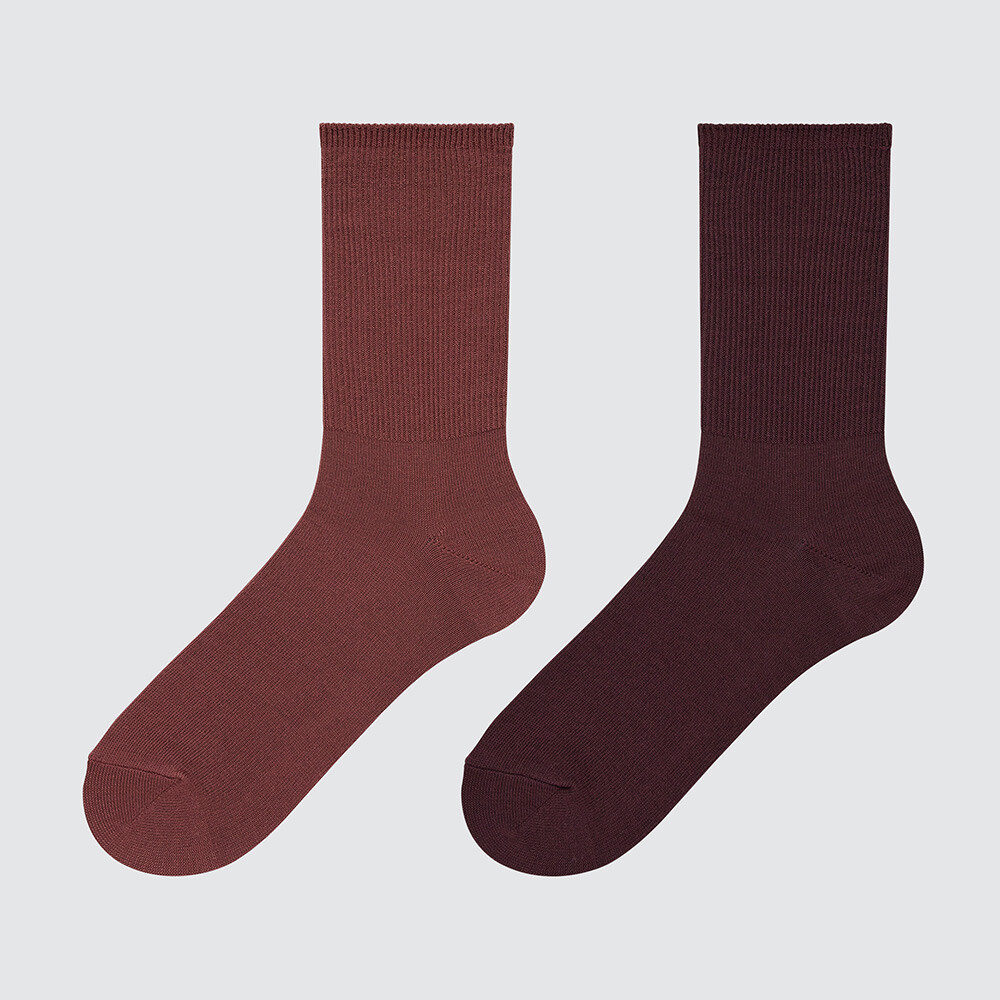 

Женские носки Uniqlo HEATTECH 2 пары, темно-красный