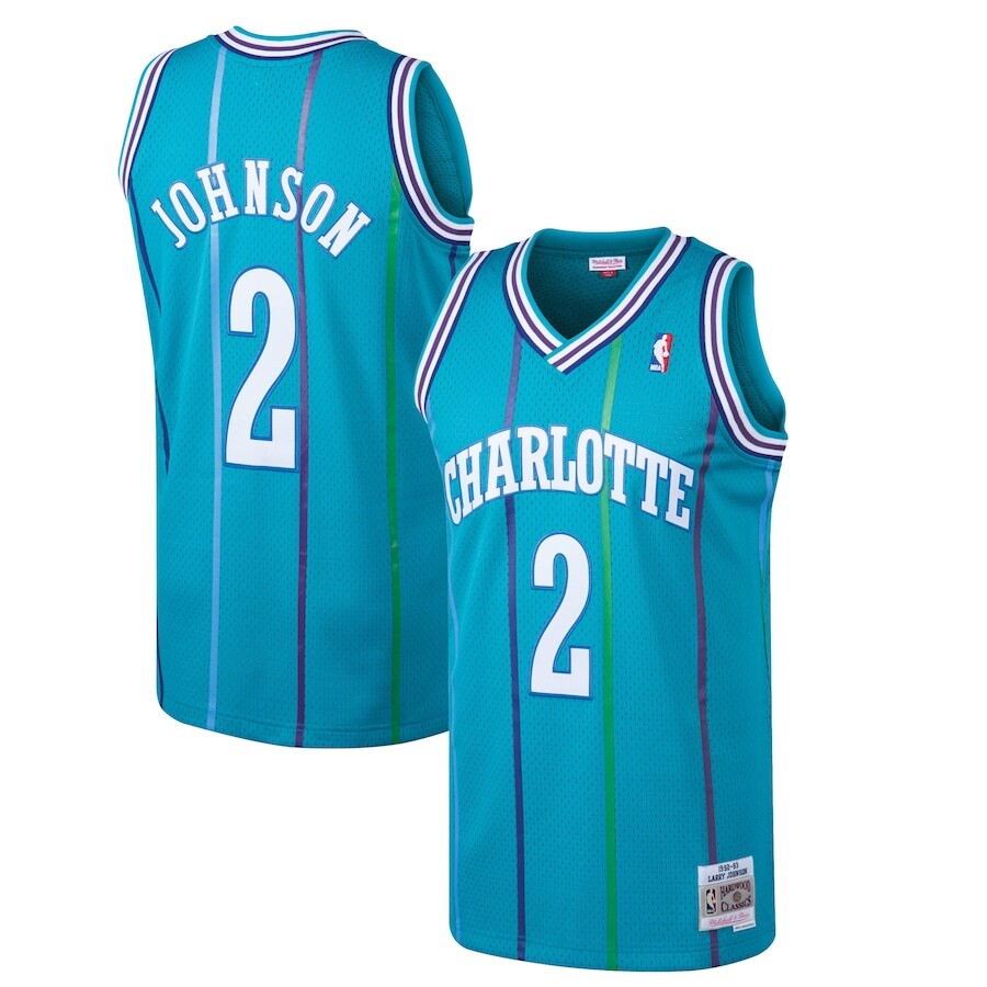 

Джерси Mitchell & Ness Charlotte Hornets, бирюзовый