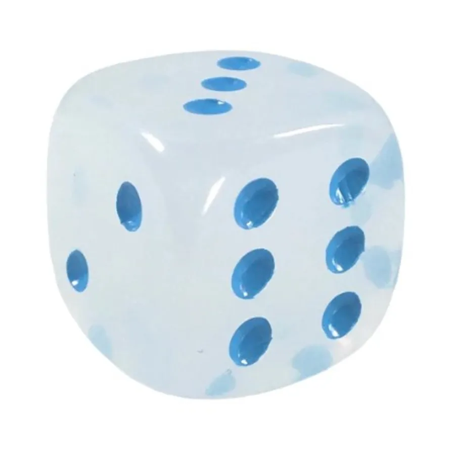 

d6 18 мм, полупрозрачный белый со светло-голубым (12), Game Dice - Translucent (Role 4 Initiative)