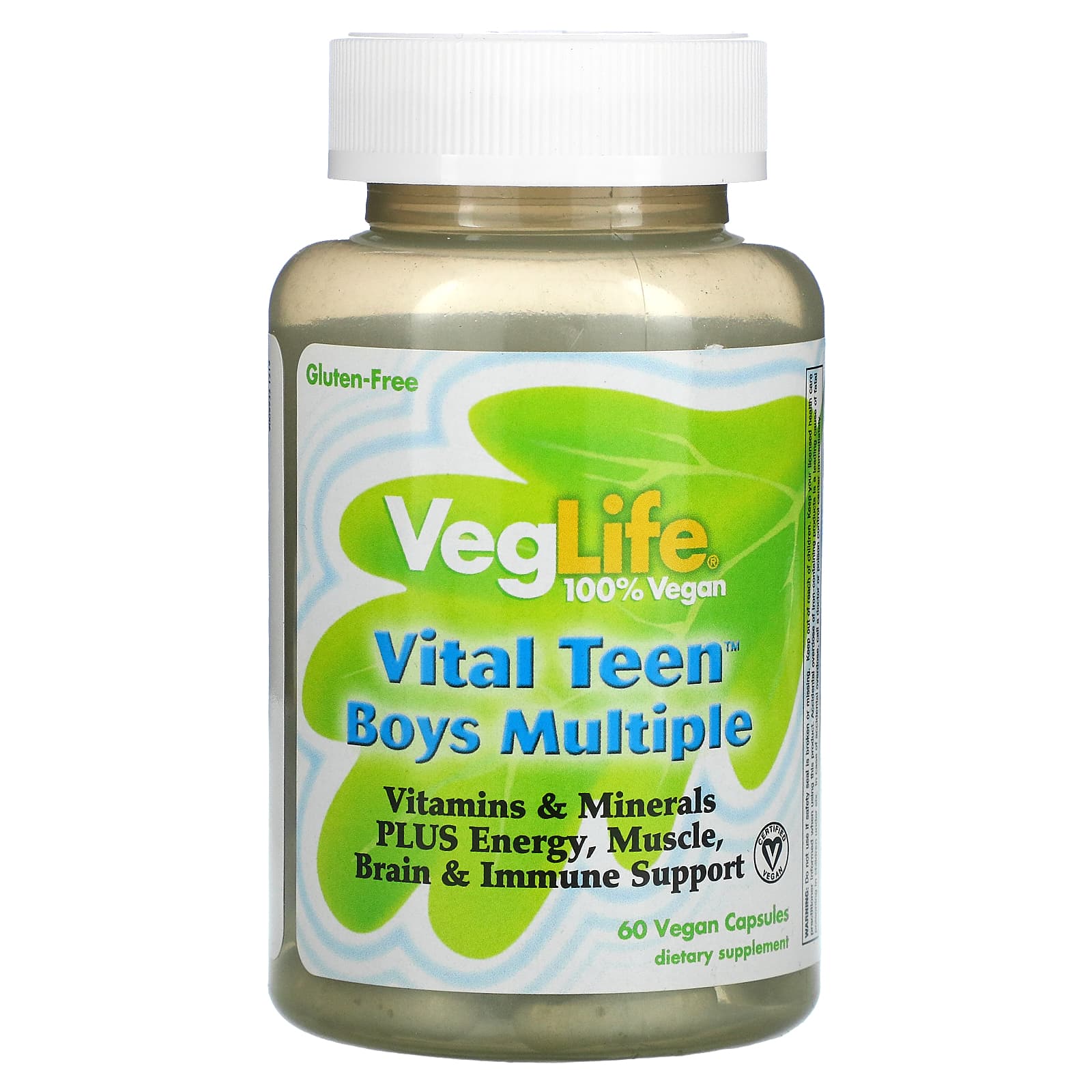 VegLife Vital Teen витаминный комплекс для мальчиков 60 вегетарианских капсул витаминный комплекс b veglife 100 таблеток