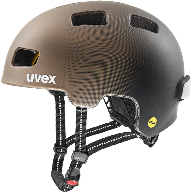 Велосипедный шлем City 4 Mips Uvex, коричневый фара с задним фонарем ventura