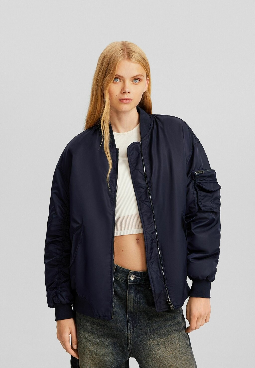 

Куртка-бомбер Blend Style Puffer Bershka, мультиколор