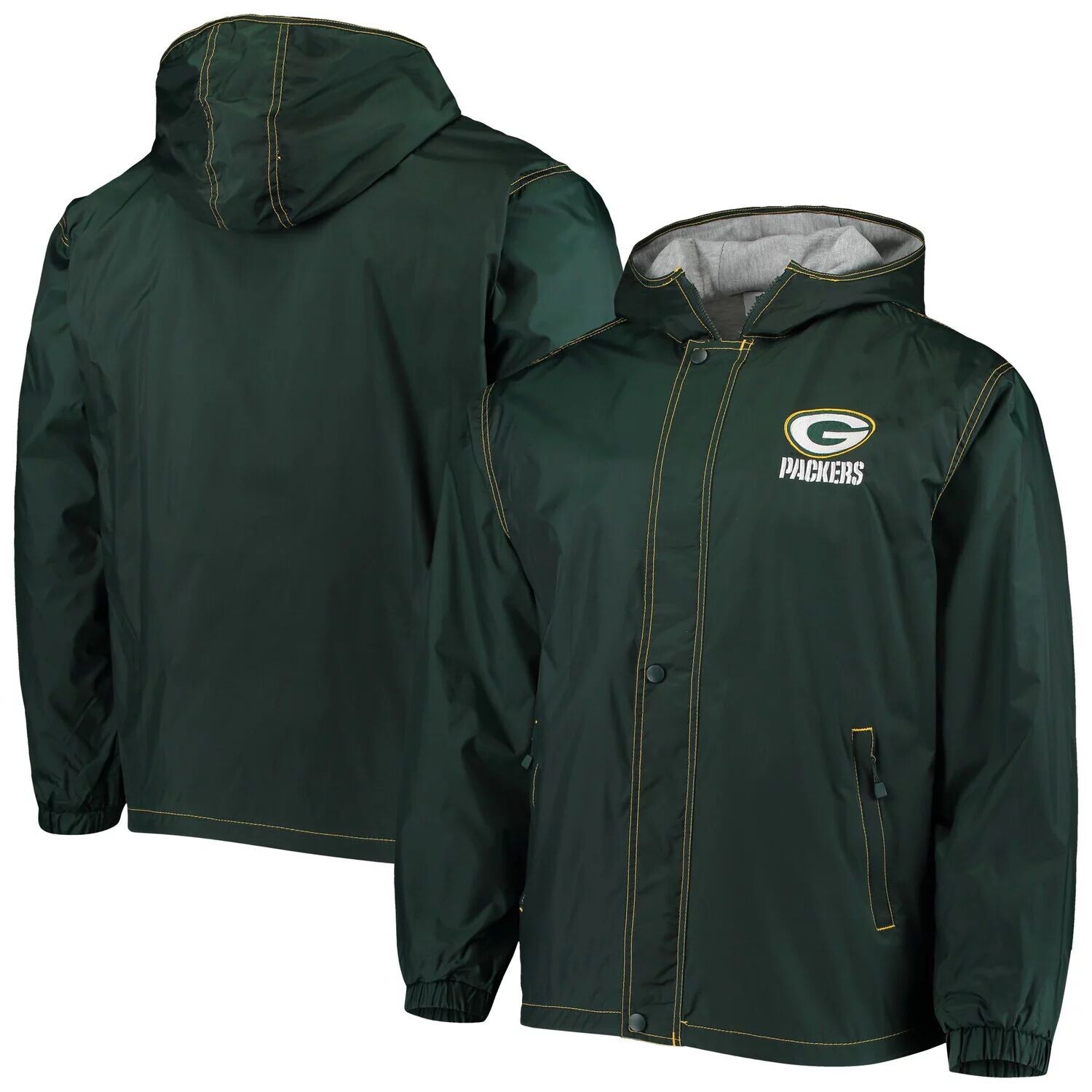 

Мужская зеленая куртка с молнией во всю длину и логотипом Dunbrooke Green Bay Packers Legacy Stadium, Зеленый