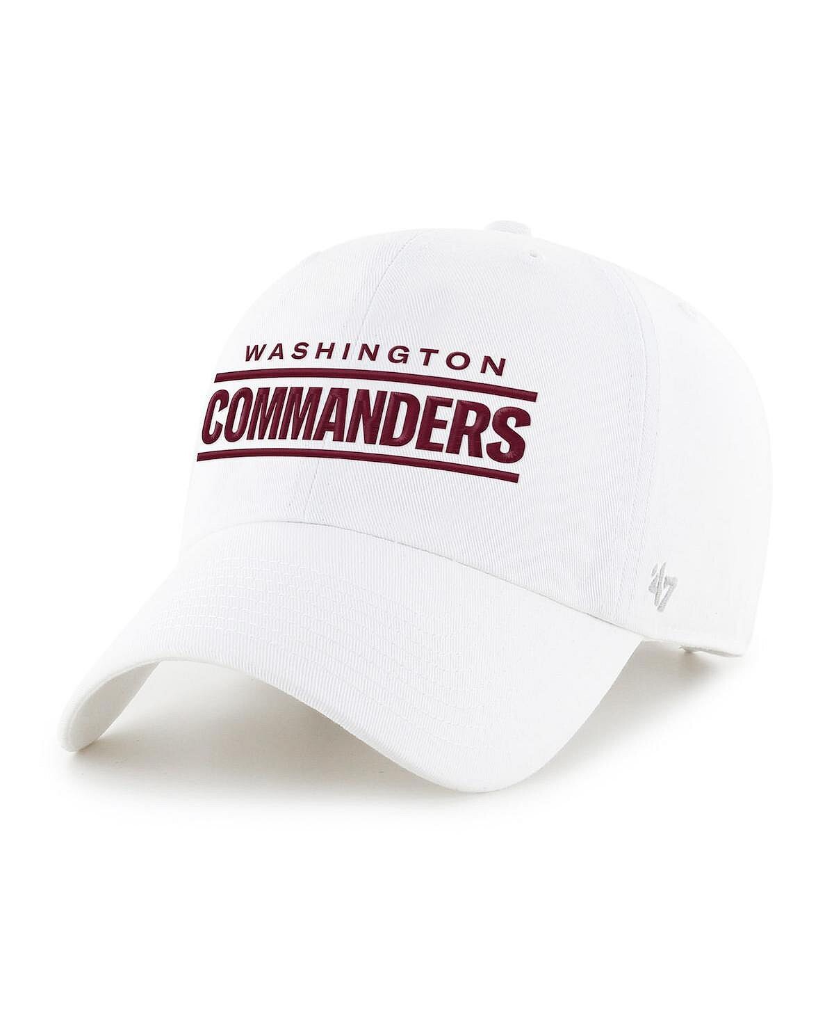 

Мужская регулируемая кепка Washington Commanders ’47 белого цвета с надписью Clean Up '47 Brand