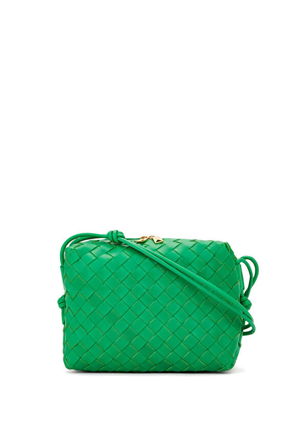 

Зеленая женская кожаная сумка через плечо loop Bottega Veneta
