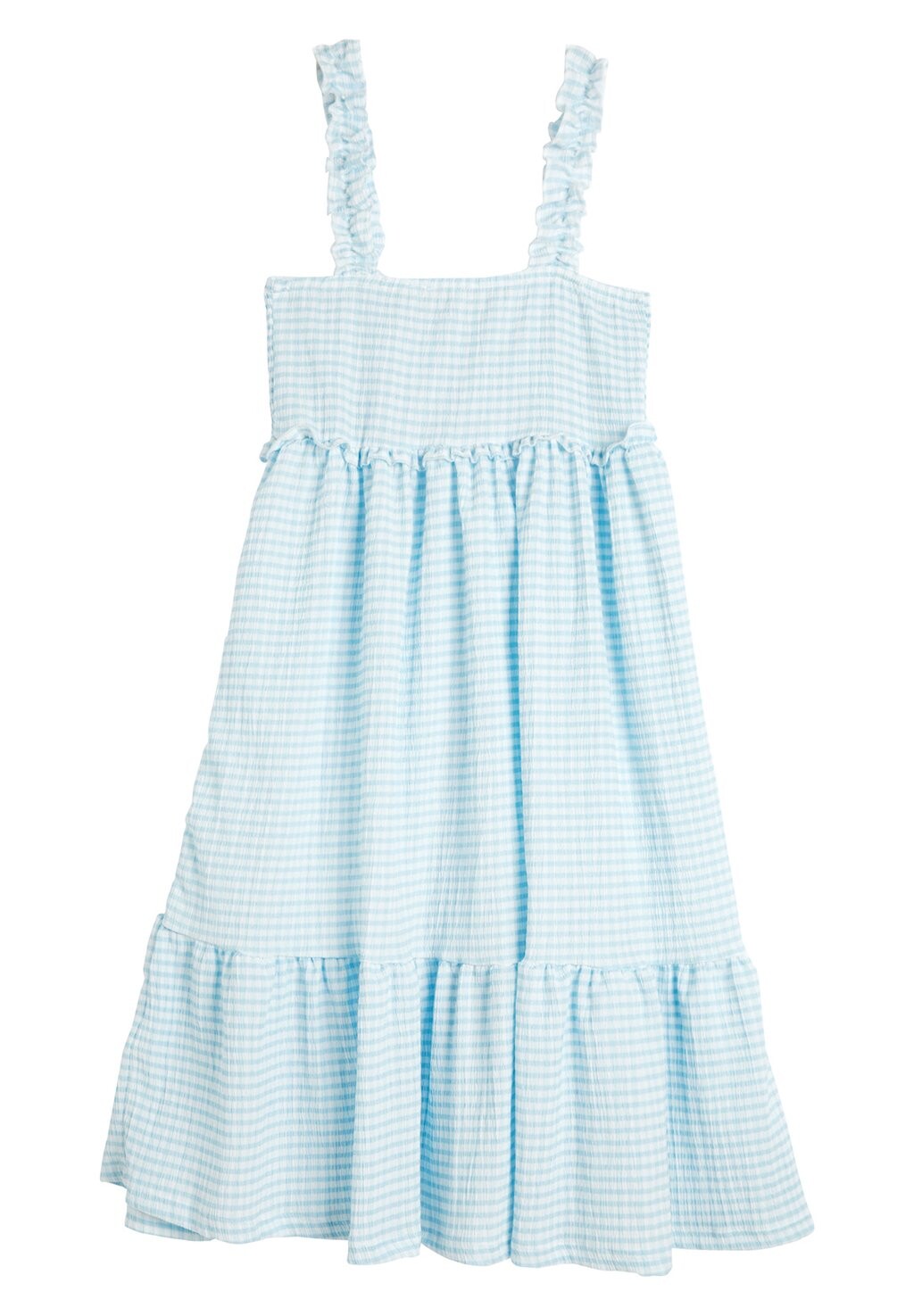 

Дневное платье MIDI STRAPPY GIMPED DETAIL CHECKED CUT Koton, цвет blue