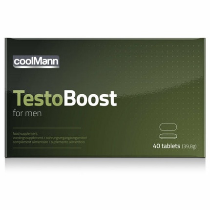 CoolMann TestoBoost для мужчин, 40 таблеток, 100% натуральная добавка для повышения потенции и либидо Cobeco
