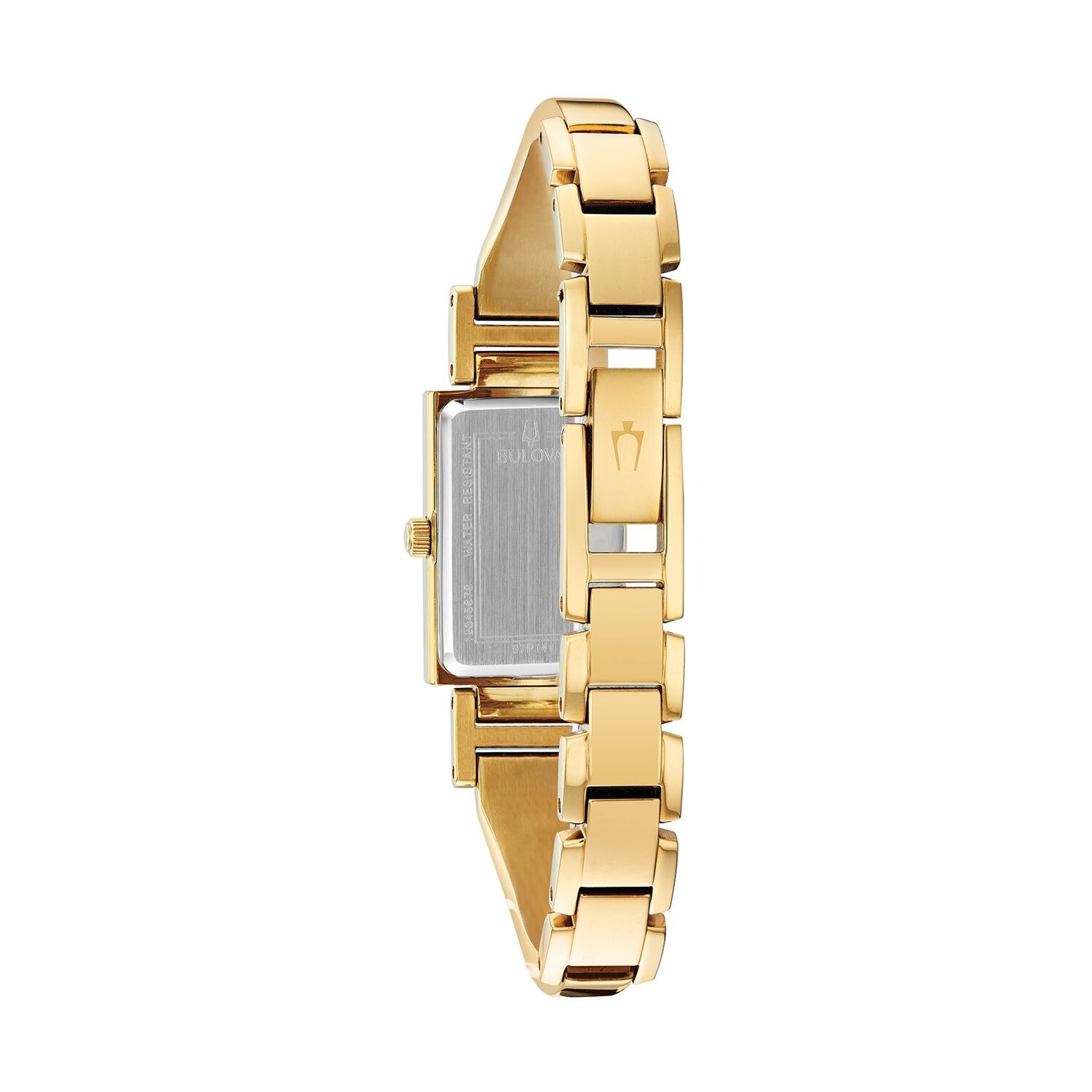 

Женские часы-полубраслет с бриллиантовым акцентом Bulova
