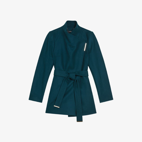 

Пальто Rytaa с запахом из смесовой шерсти Ted Baker, бирюзовый