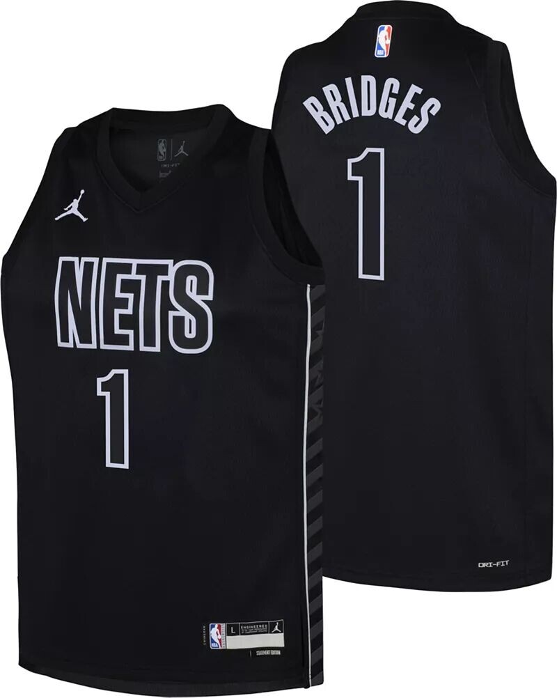 

Jordan Youth Brooklyn Nets Микал Бриджес # 1 Swingman Statement Джерси