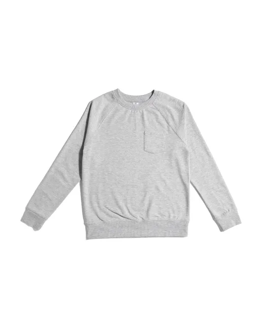 

Толстовка с круглым вырезом и карманом Big Boy Terry 90 Degree By Reflex, цвет Heather Grey