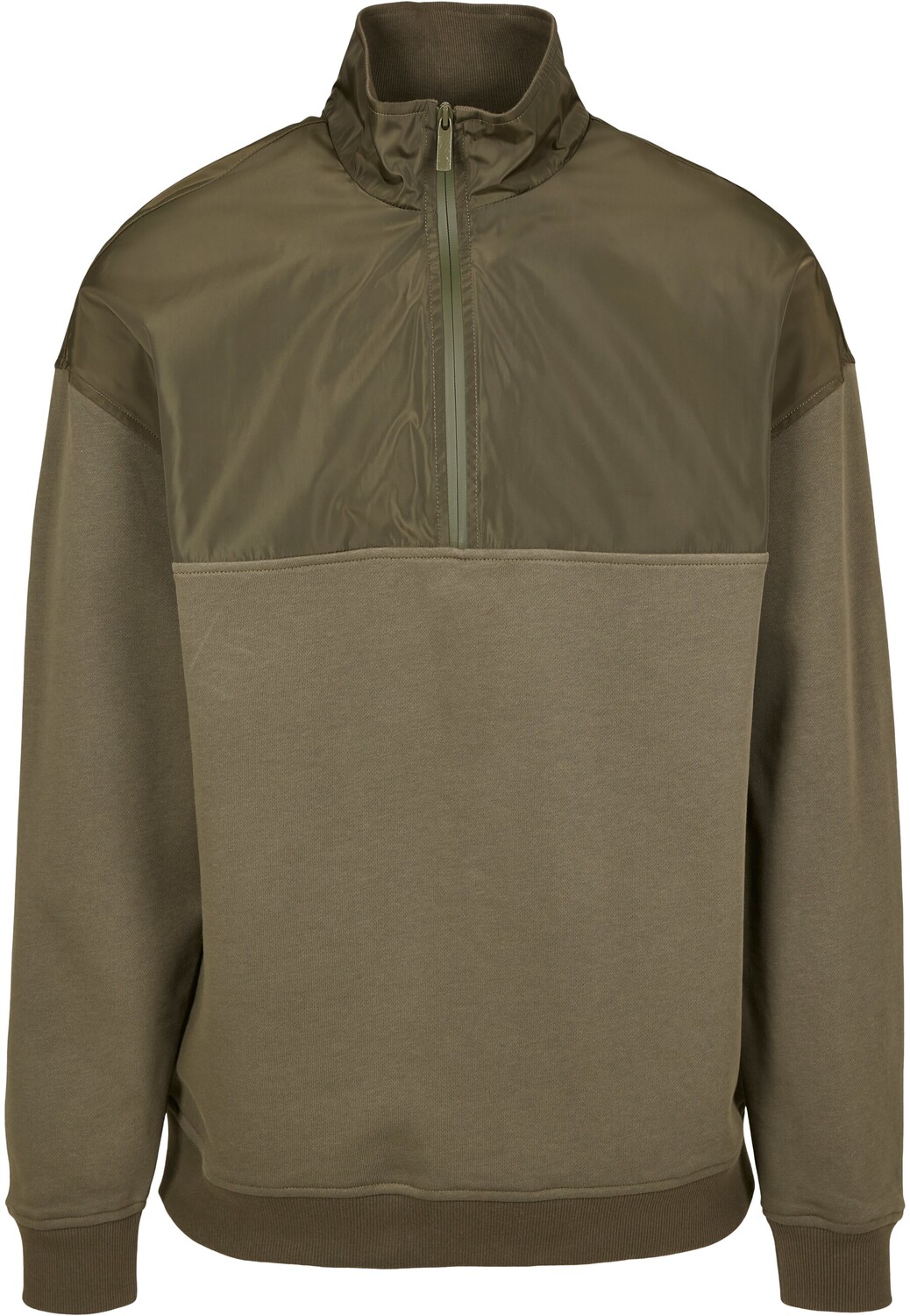 

Толстовка Urban Classics Half Zip, зеленый