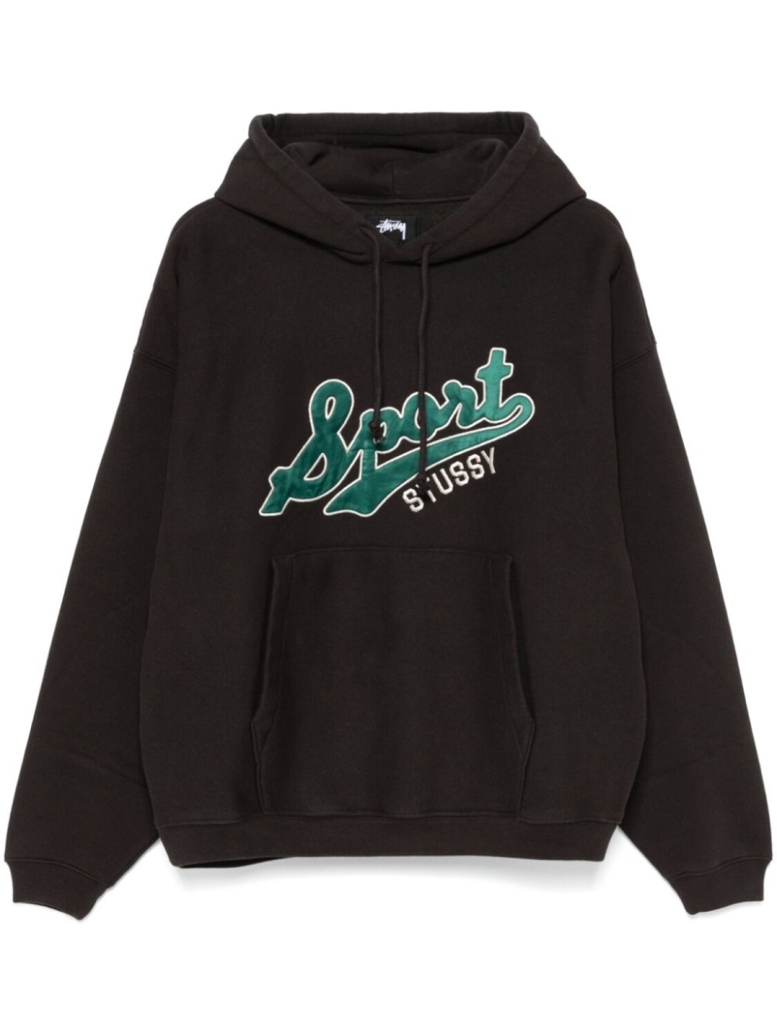 

Толстовка с капюшоном Stüssy с атласными нашивками, серый