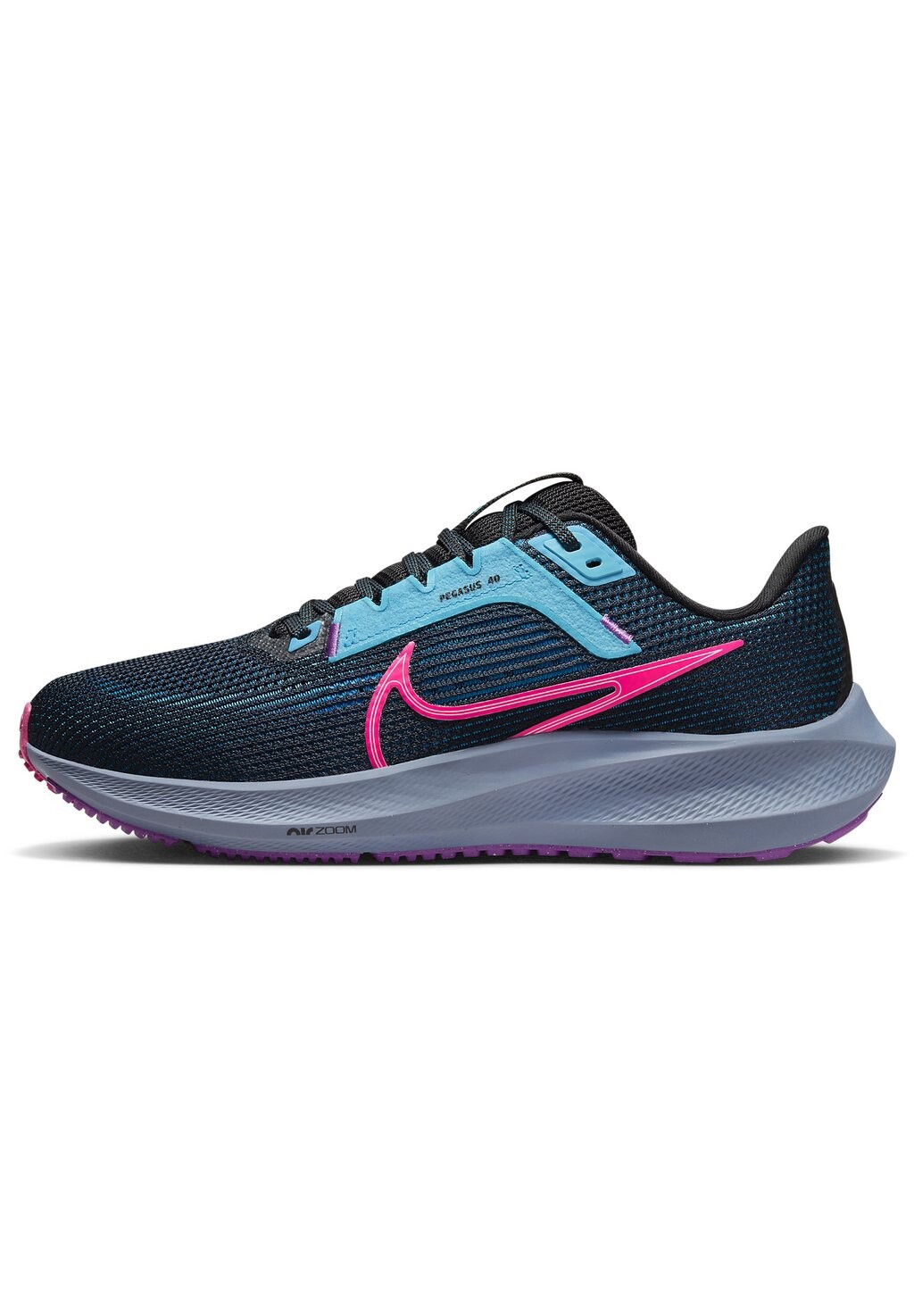

Кроссовки Nike W Air Zoom Pegasus 40 Se, черный / розово-зеленый