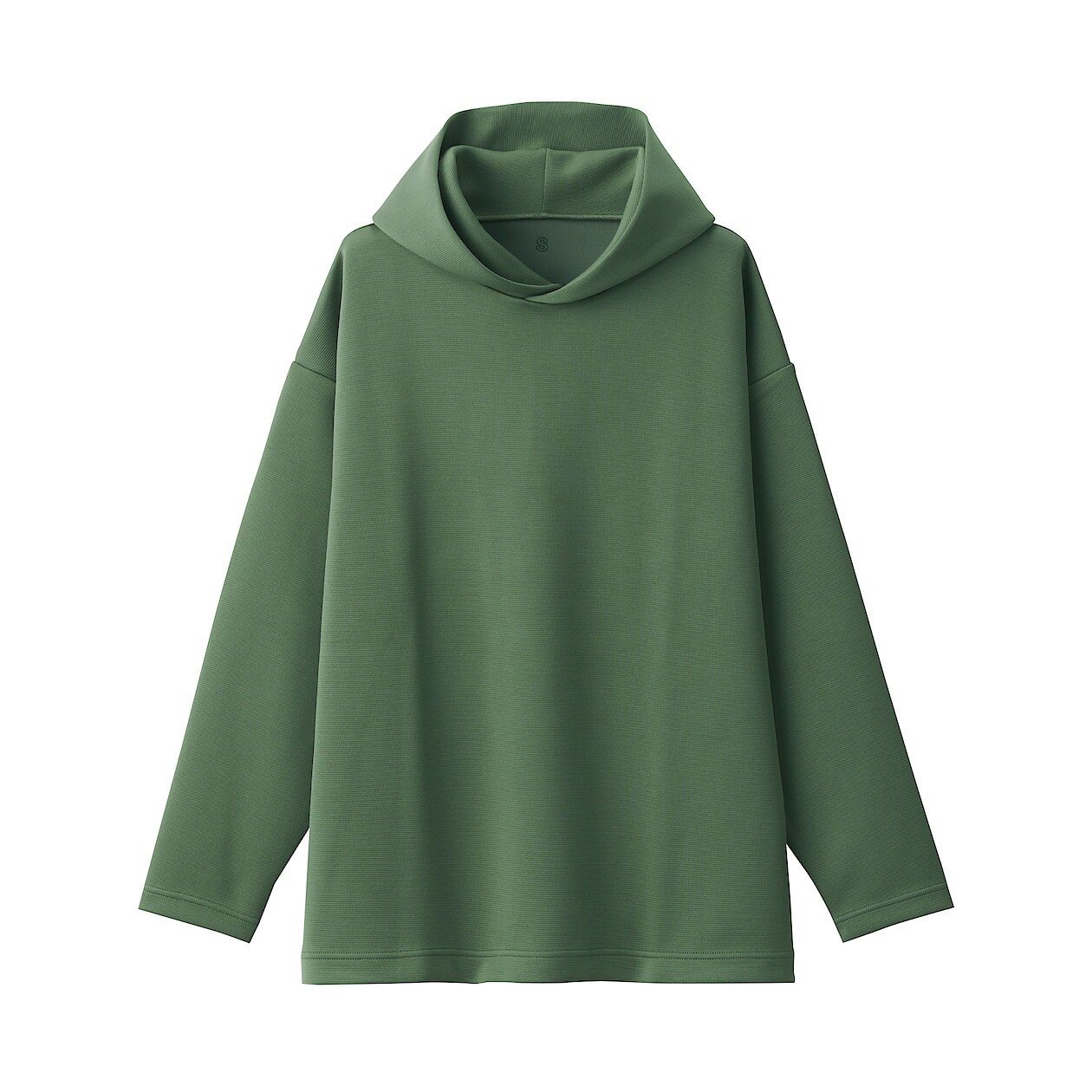 

Толстовка двойной вязки с капюшоном MUJI, хаки зеленый