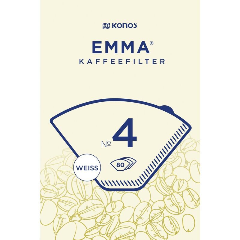 

Фильтр для кофе белого размера. 4 EMMA, 80 шт.