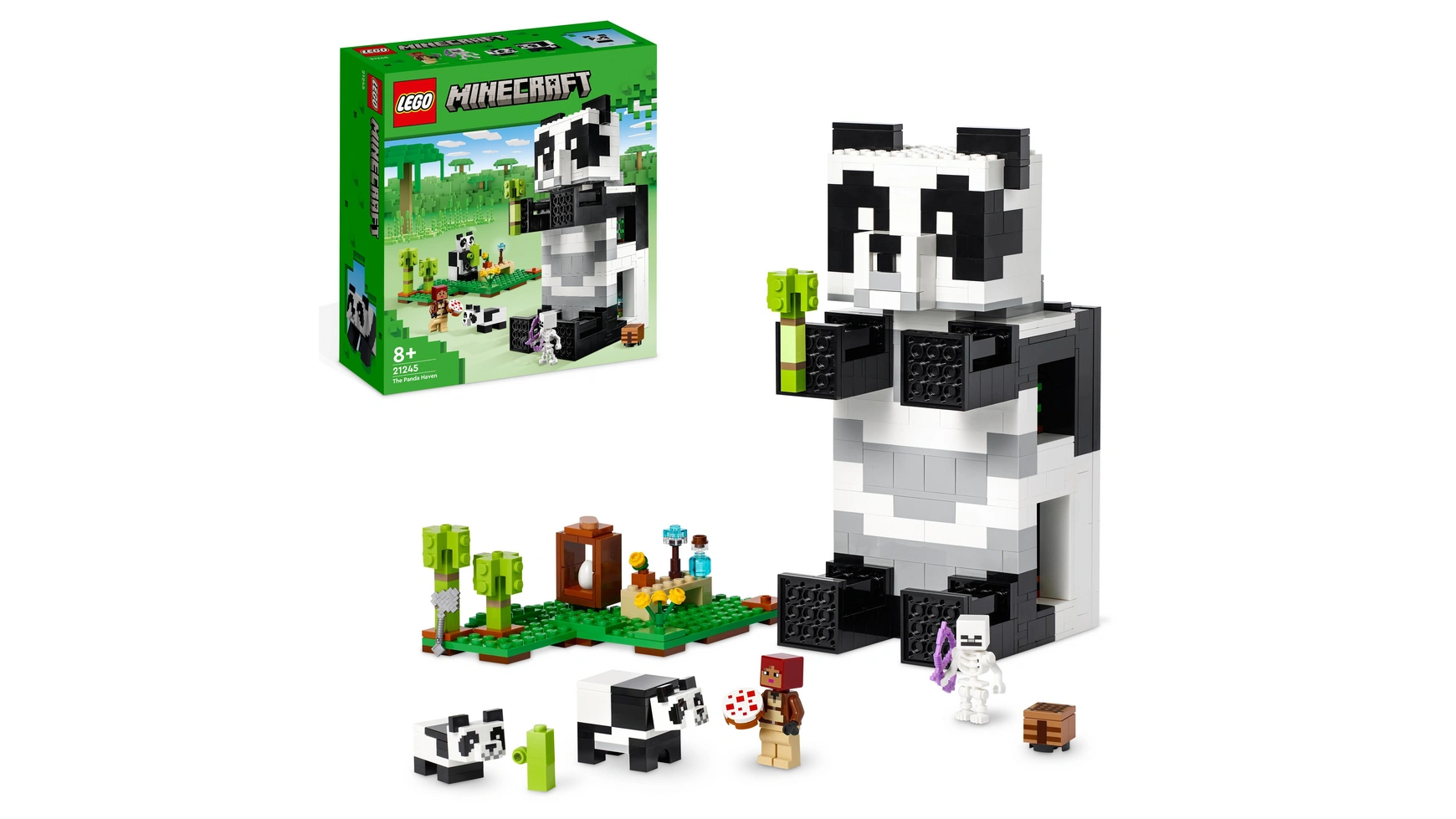 Lego Minecraft Набор Дом панды, игрушечный домик со скелетом мягкая игрушка minecraft steve 30 см