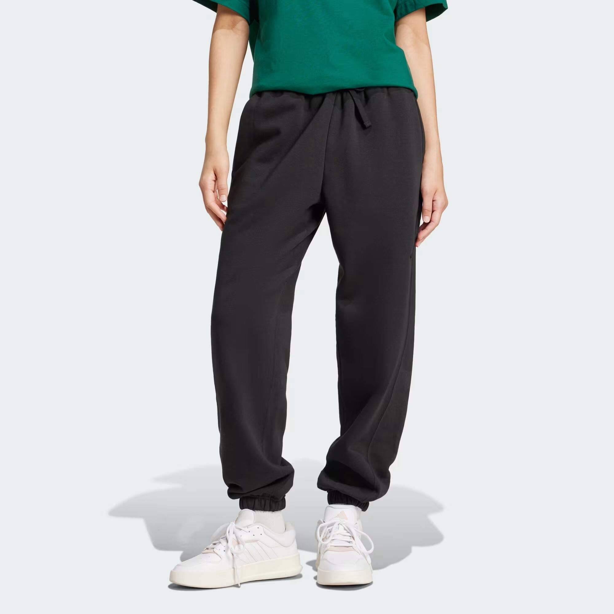 

Свободные флисовые брюки ALL SZN Adidas, цвет Black