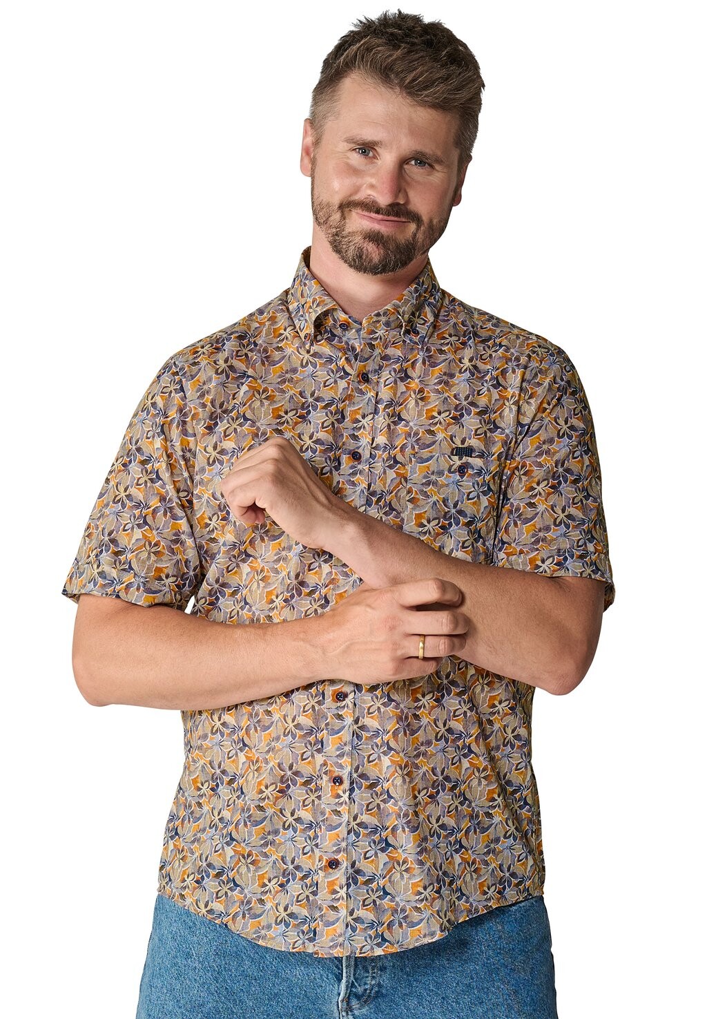 

Рубашка KURZARM PRINT CASUAL FIT CASAMODA, цвет orange