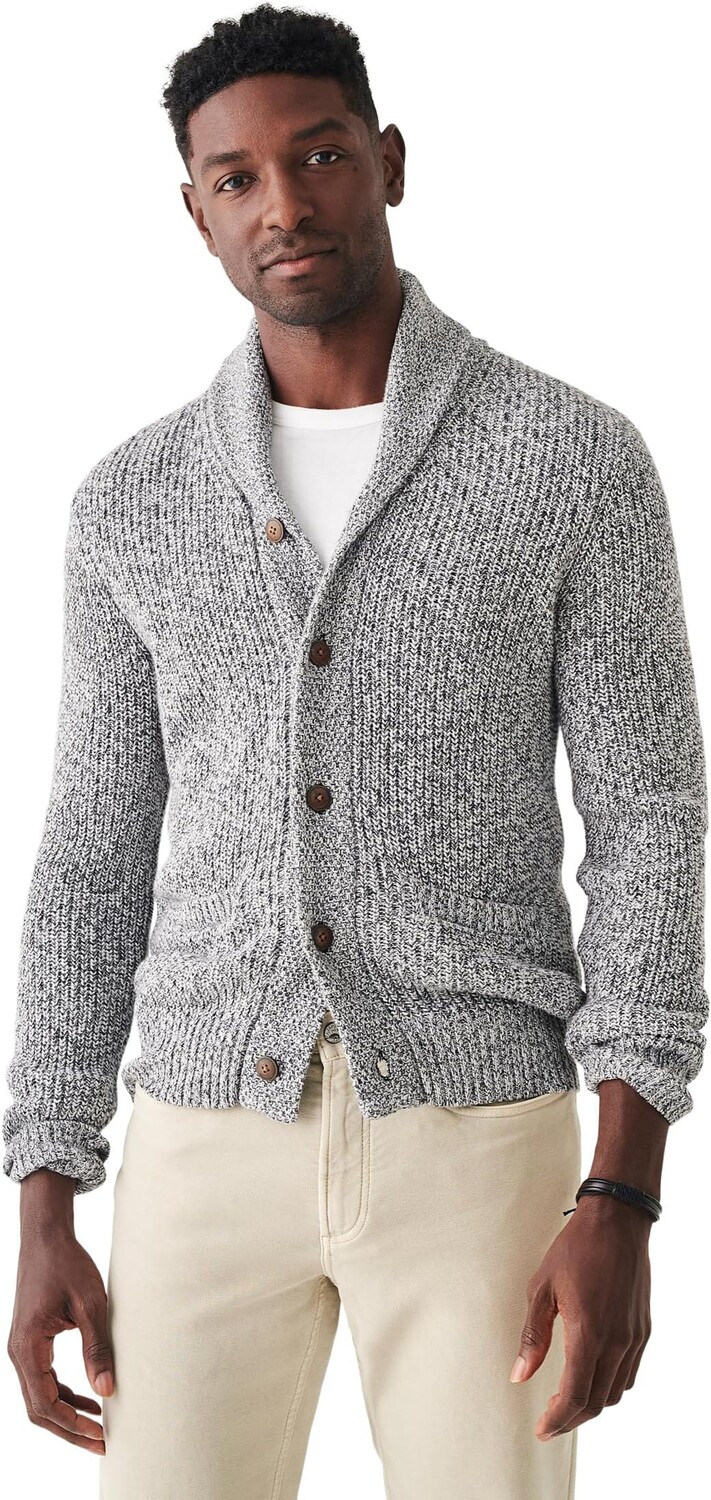 

Свитер Marled Cotton Cardigan Faherty, цвет Light Grey Marl 2