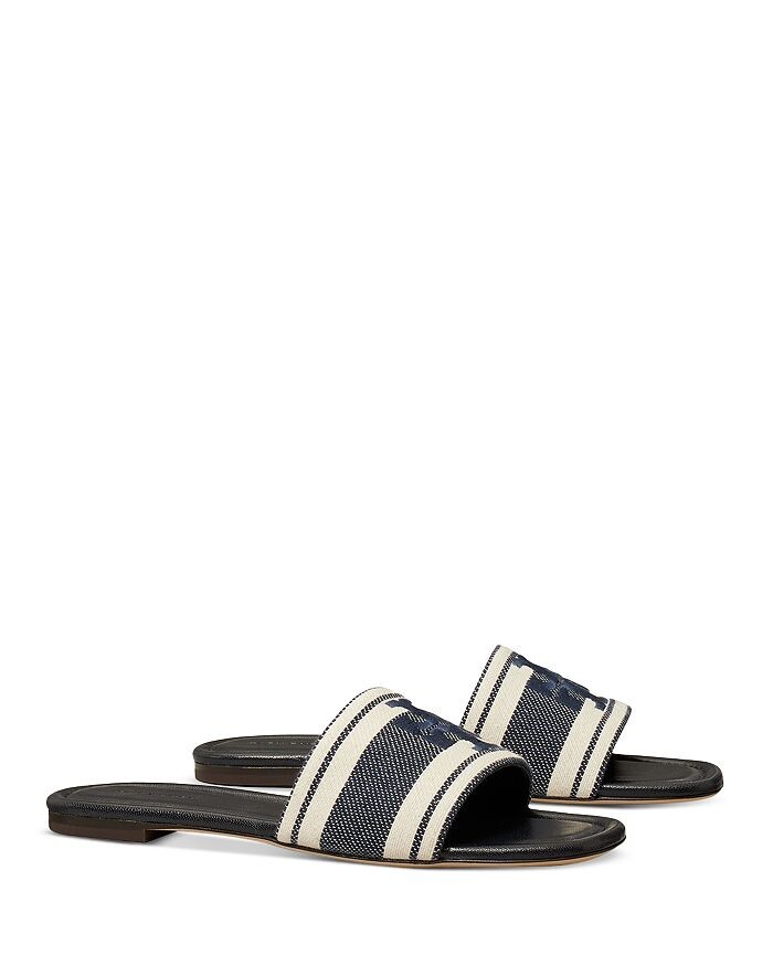 

Женские жаккардовые шлепанцы с двойной буквой T Tory Burch