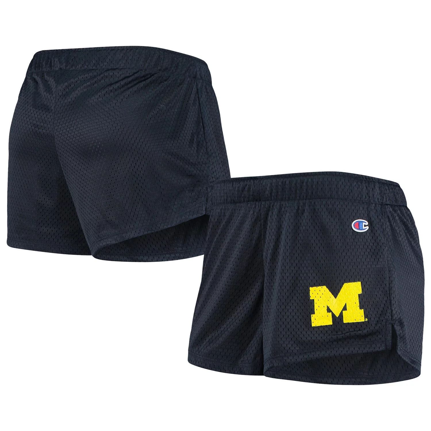 

Женские сетчатые шорты Champion Navy Michigan Wolverines Champion