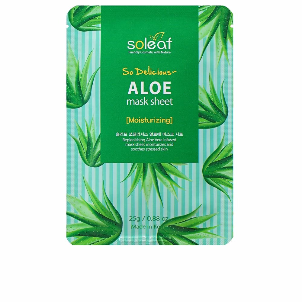 

Маска для лица Aloe moisturizing so delicious mask sheet Soleaf, 25 г