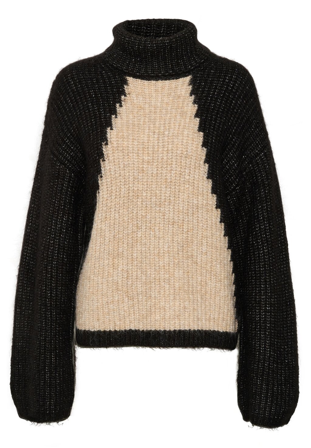 

Свитер SIGRID ROLLNECK Kaffe, черный песочный меланж