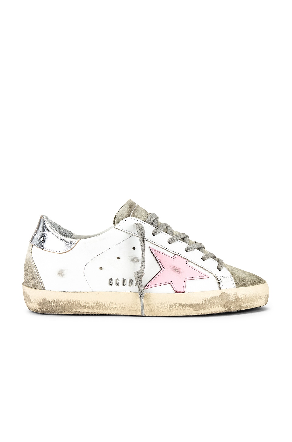 

Кроссовки Golden Goose Superstar, цвет White, Ice, Orchid Pink, & Silver, Белый