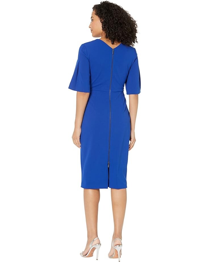 

Платье Calvin Klein Flutter Sleeve Sheath Dress, цвет Klein Blue