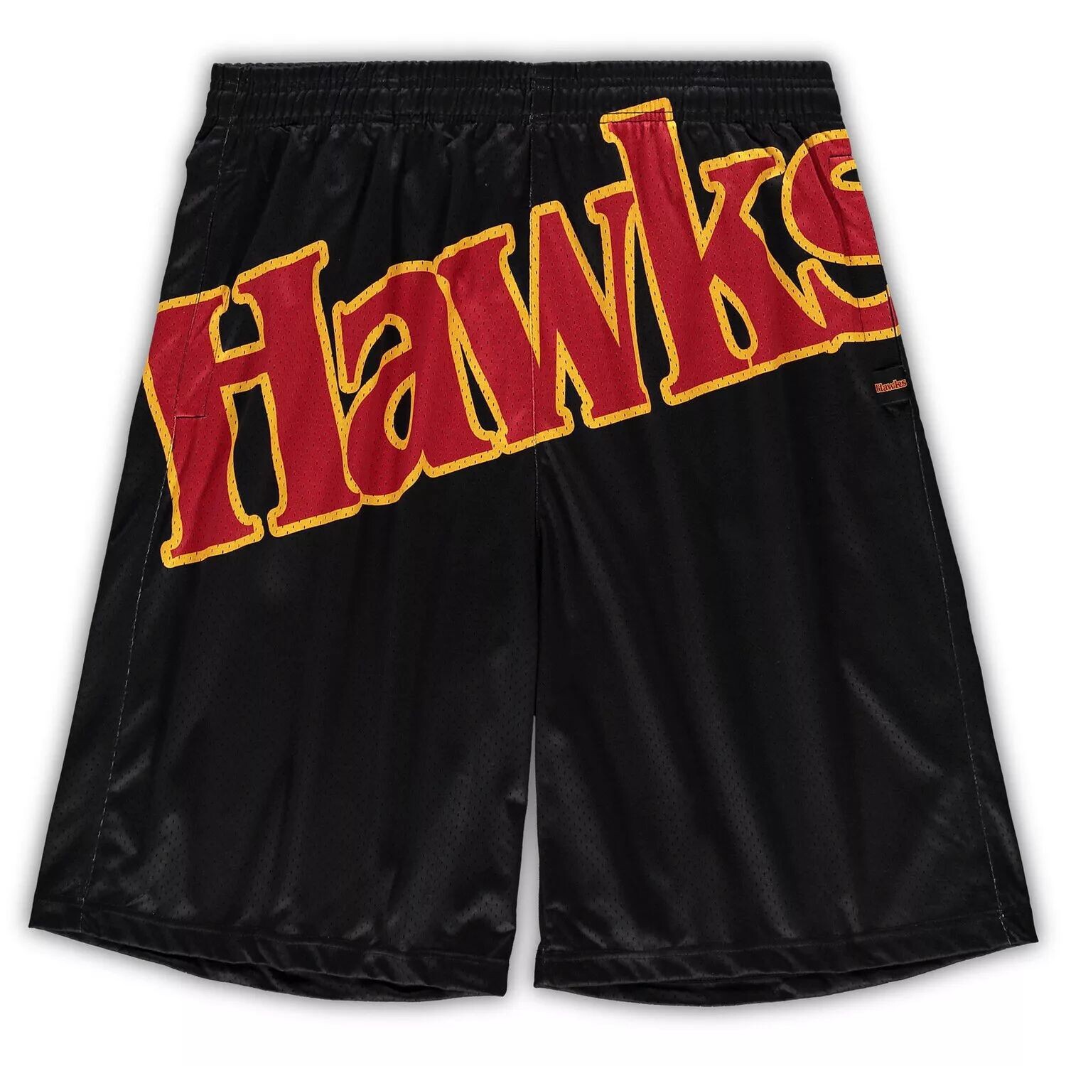 

Мужские шорты Mitchell & Ness Black Atlanta Hawks Big & Tall Hardwood Classics Big Face 2.0