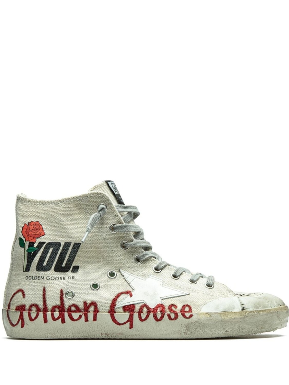 Высокие кеды Francy Golden Goose, бежевый