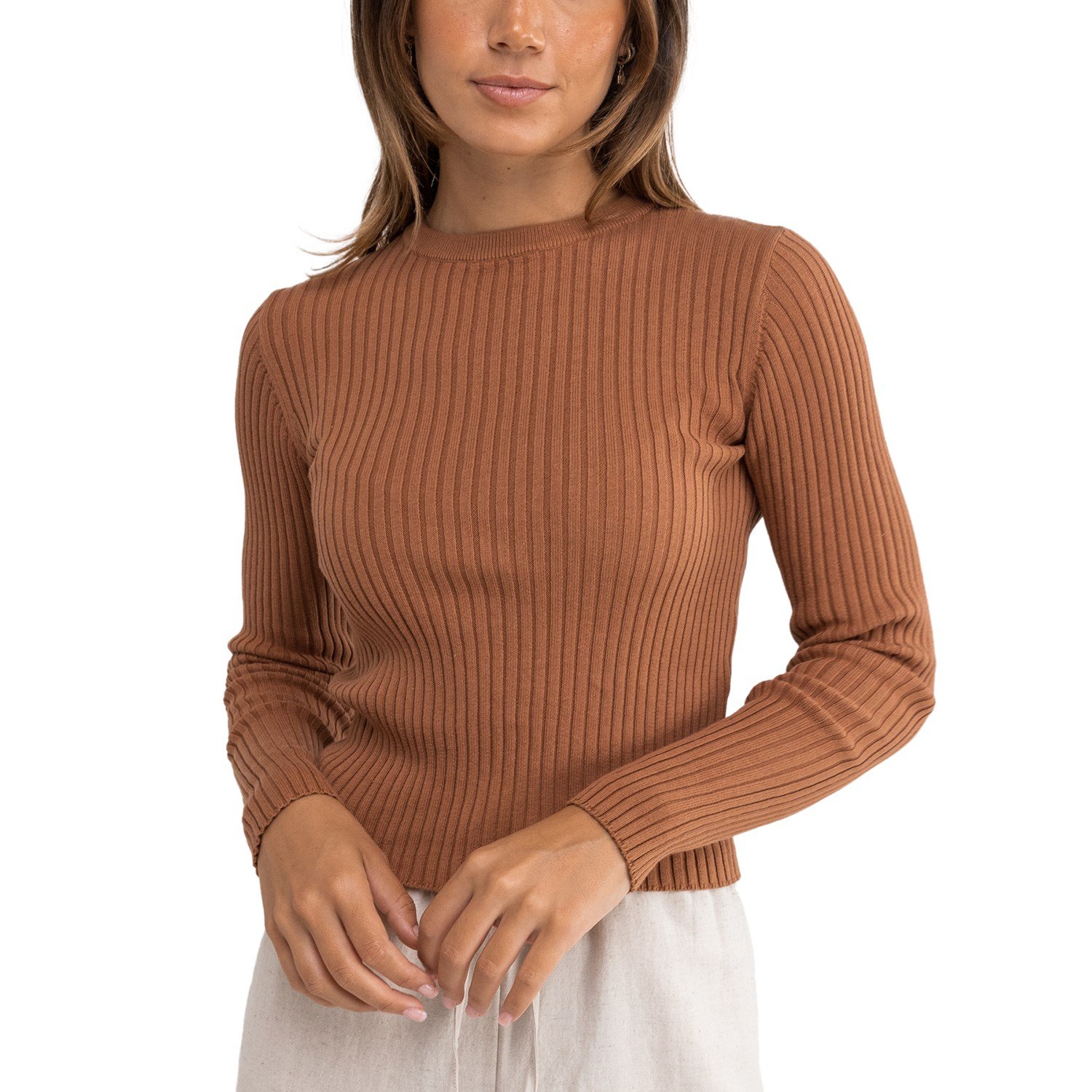 

Топ Rhythm Classic Knit Long Sleeve, цвет Cinnamon