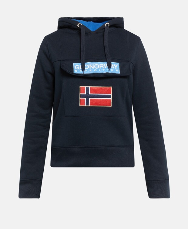 

Толстовка с капюшоном Geographical Norway, темно-синий