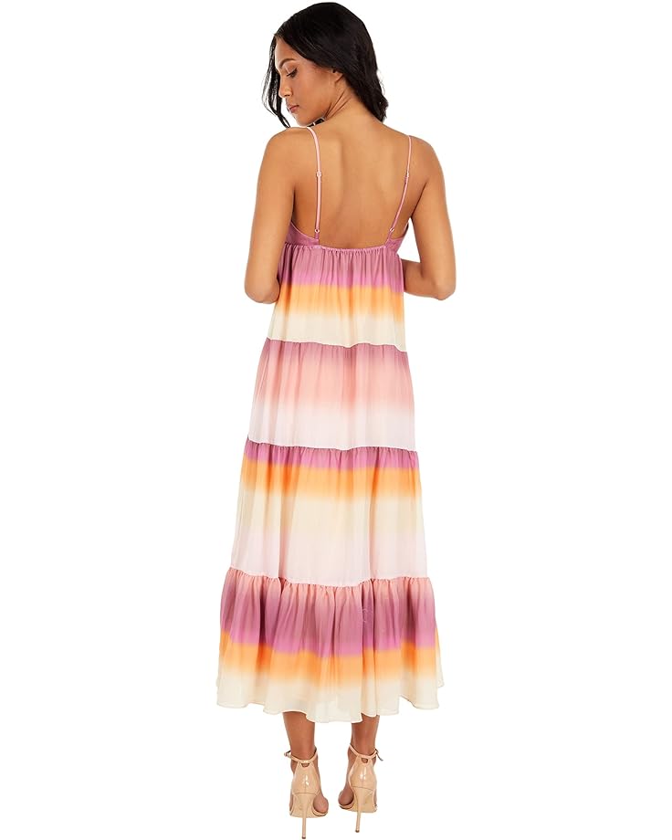 Платье WAYF Olivia Tiered Maxi Slip Dress, цвет Passion Sunset