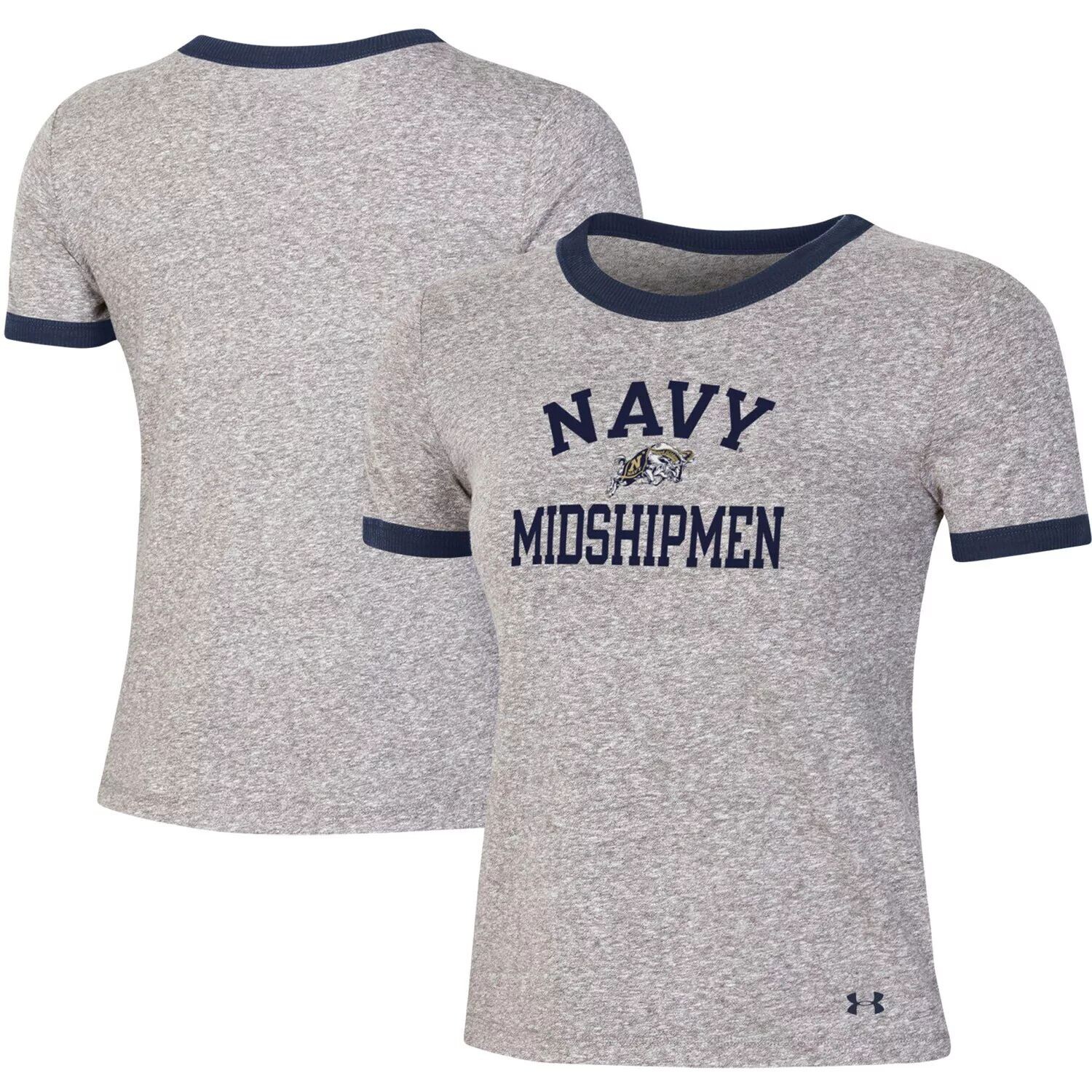 

Женская футболка Under Armour Heathered Grey Navy Gardshipmen Siro Slub Tri-Blend Ringer Under Armour