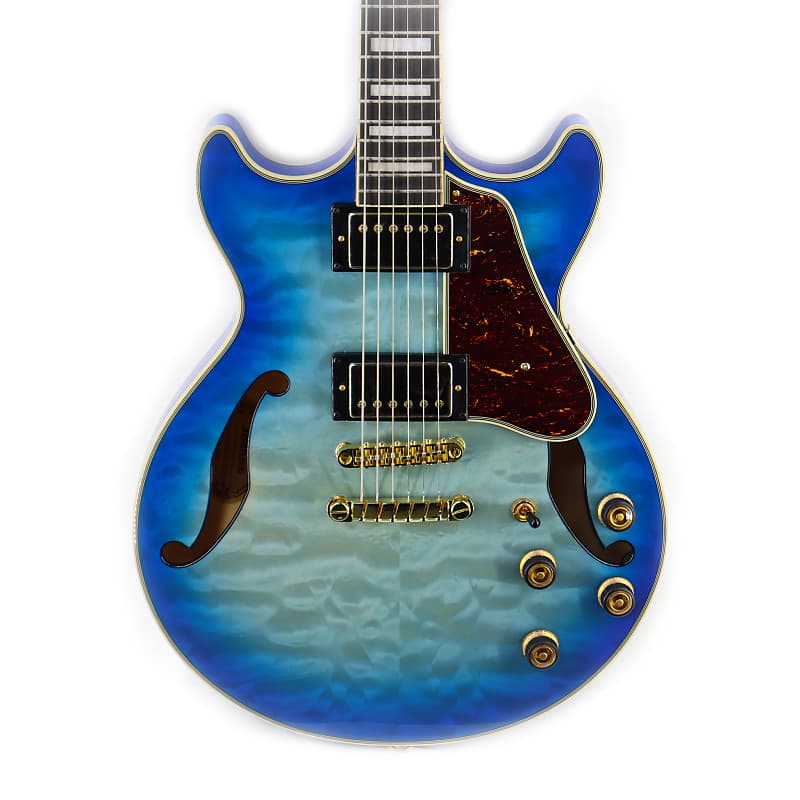 Электрогитара Ibanez Artcore Expressionist AM93QM Electric Guitar - Jet Blue Burst
