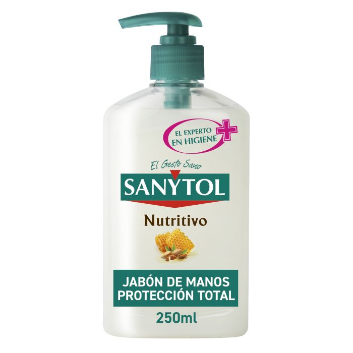 Мыло Jabón de Manos Antibacteriano Nutritivo Sanytol, 250 ml