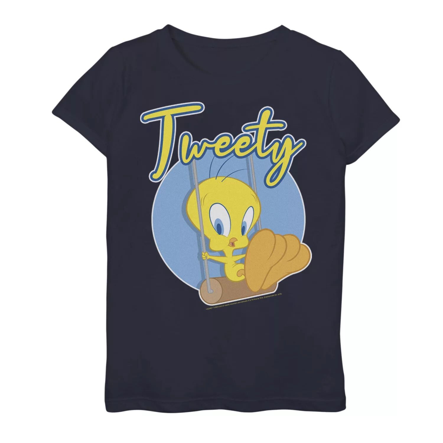 

Футболка с рисунком Tweety Swing и портретом Looney Tunes для девочек 7–16 лет Licensed Character