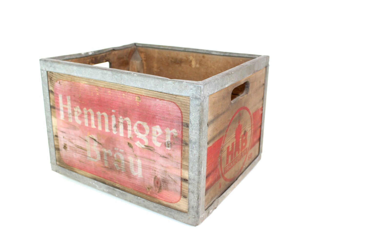 

Антикварная деревянная шкатулка Henninger Bräu.