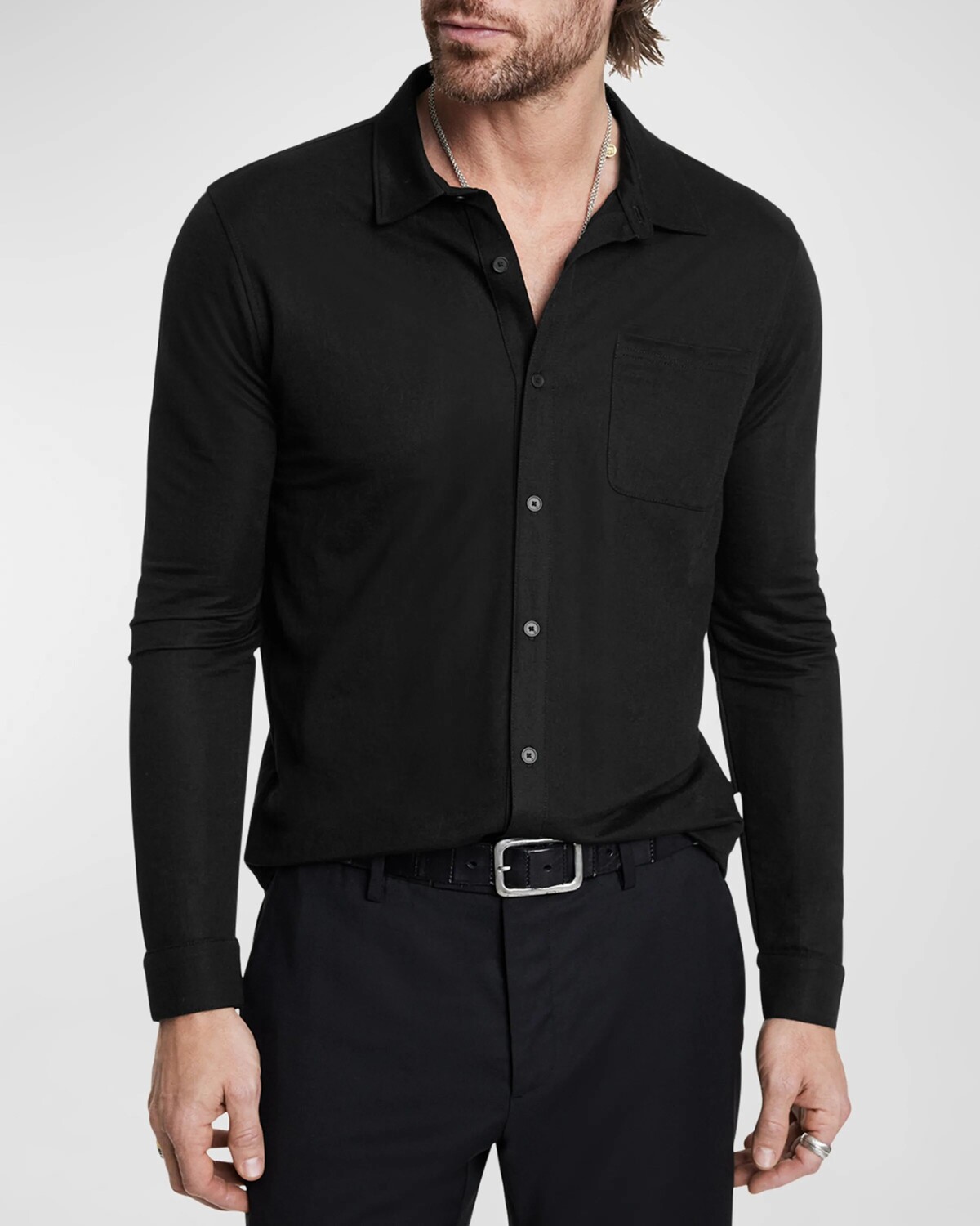 

Мужская рубашка на пуговицах McGiles John Varvatos, цвет Black