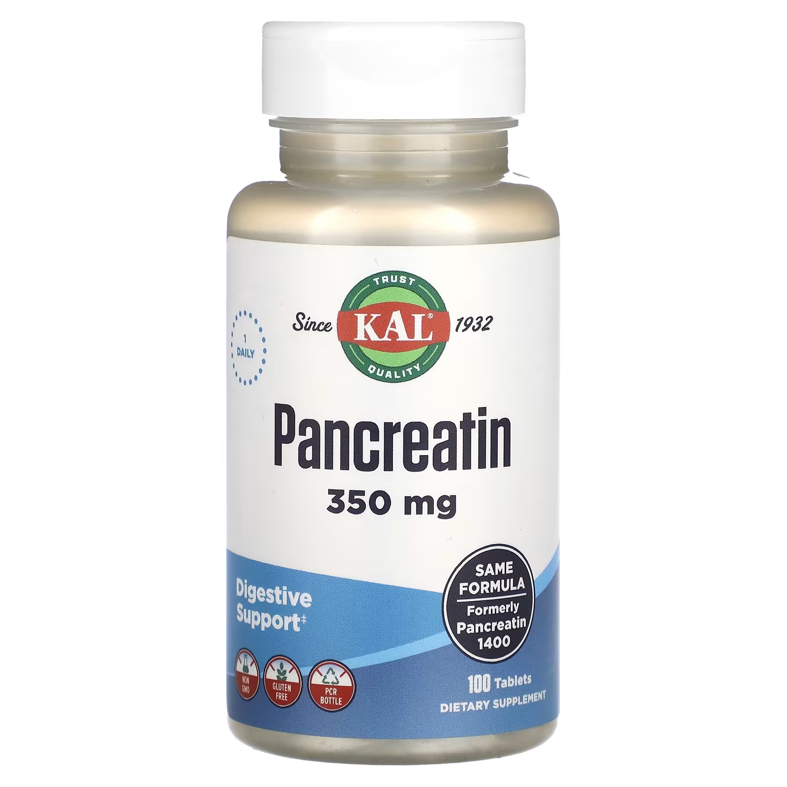 Панкреатин KAL, 100 таблеток пищевая добавка kal панкреатин 1400 250 таблеток