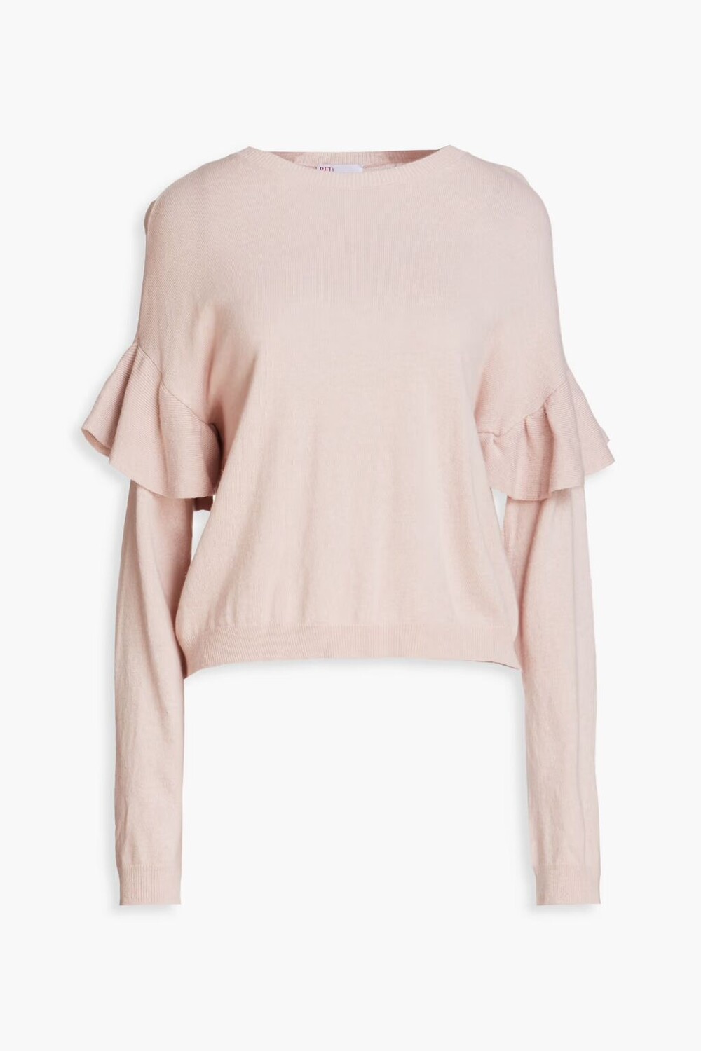

Трикотажный свитер с рюшами Redvalentino, розовый