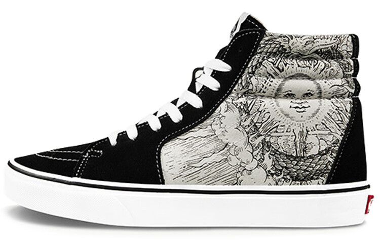 

Обувь для скейтбординга унисекс Vans Sk8 Hi, белый/черный