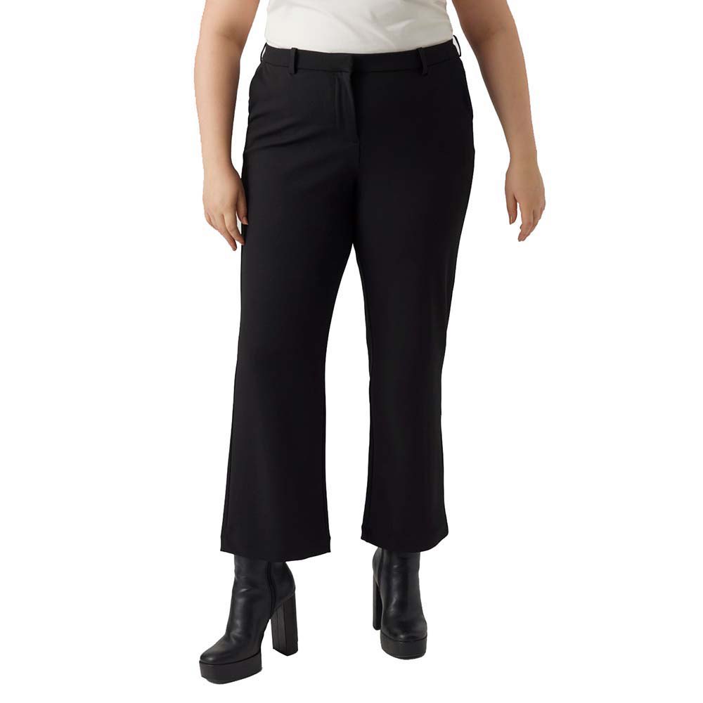 Брюки Vero Moda Curve Zamira Slim Fit Mid Waist, черный блузка vero moda 10210358 черный m
