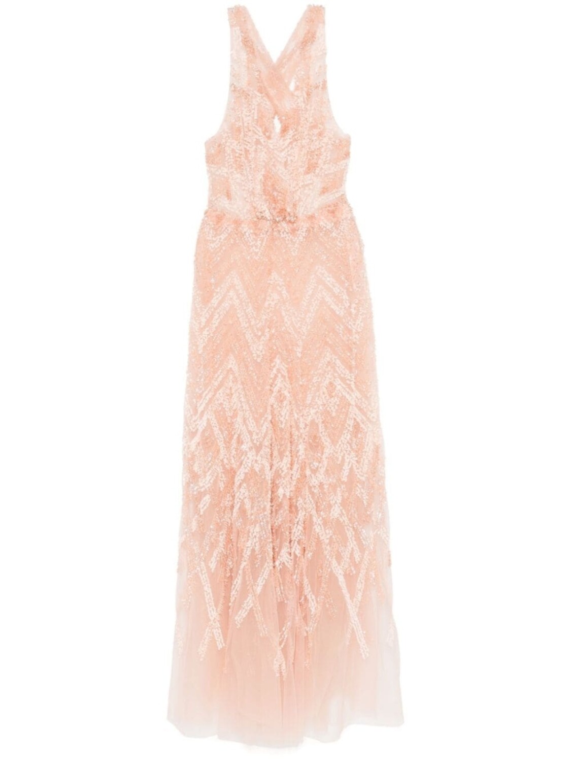

Платье Elisabetta Franchi из тюля, украшенное пайетками, розовый