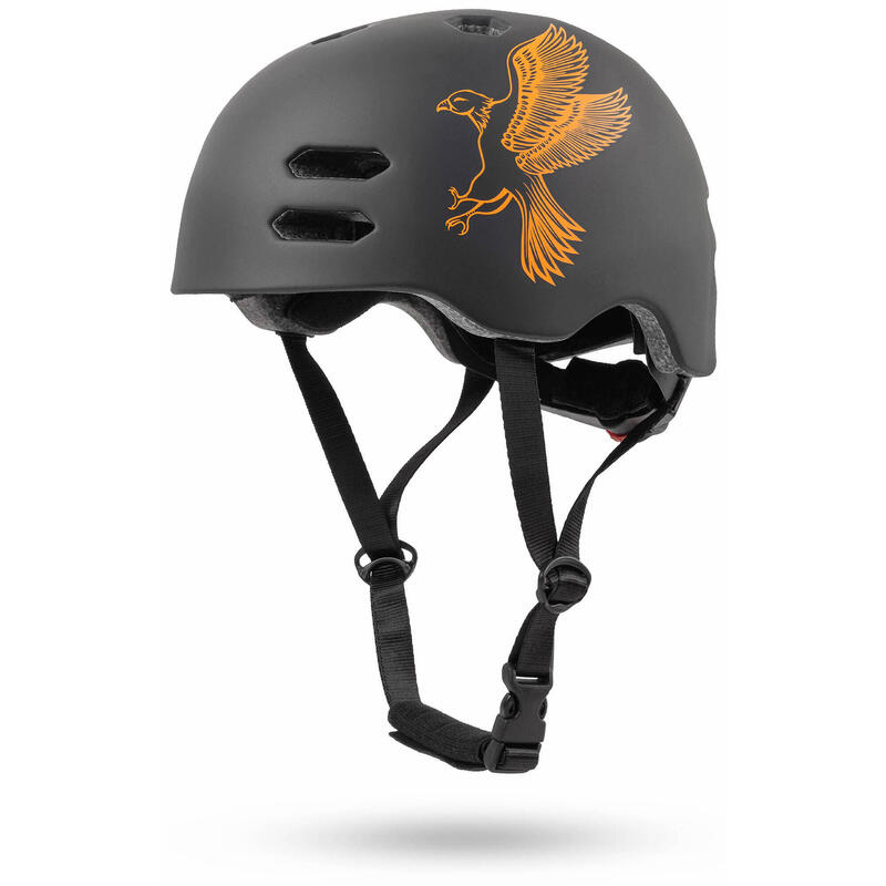 Велосипедный шлем для детей от 6 до 10 лет размер S 53-55 см. Шлем с вращающимся кольцом. Prometheus Bicycles, цвет orange