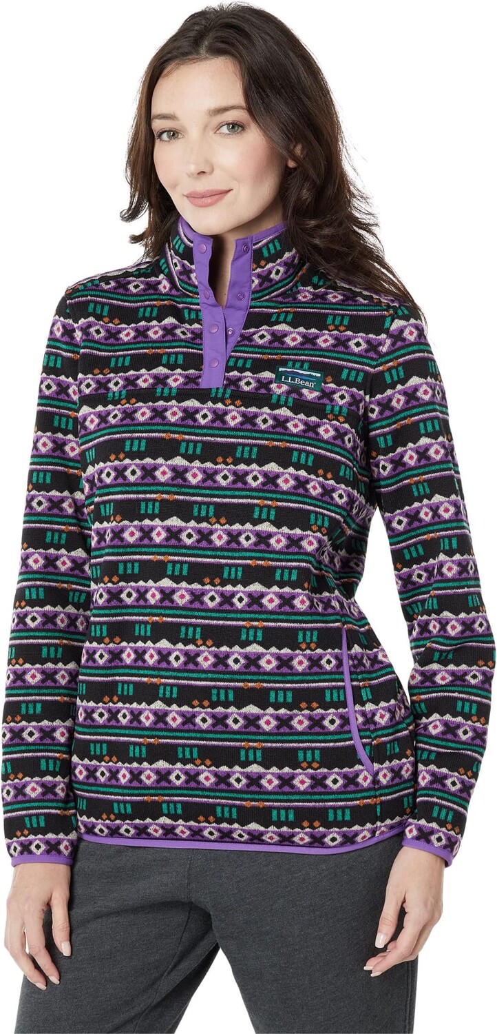 

Куртка Sweater Fleece Pullover Print L.L.Bean, цвет Black Mountain Classic